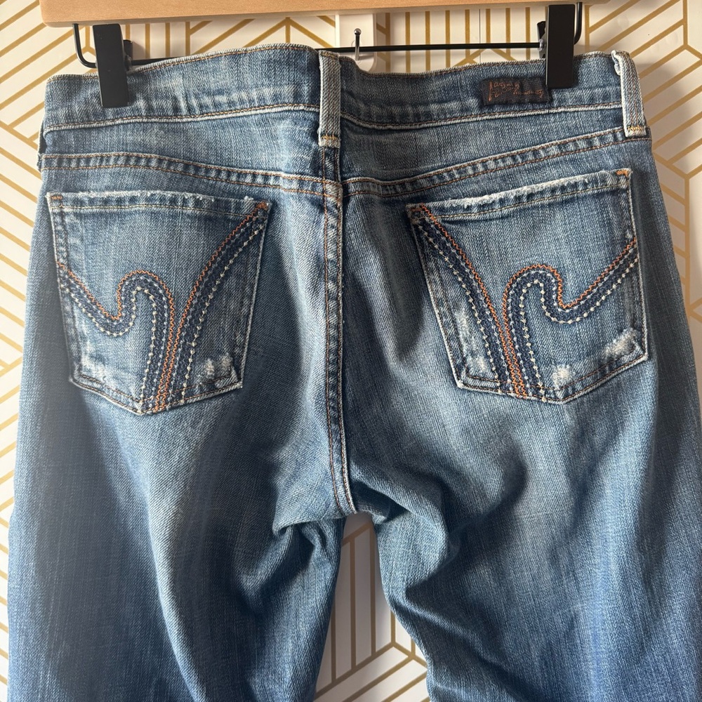 Citizens of Humanity Ric Rac low-waist bootcut jeans in a blue denim wash